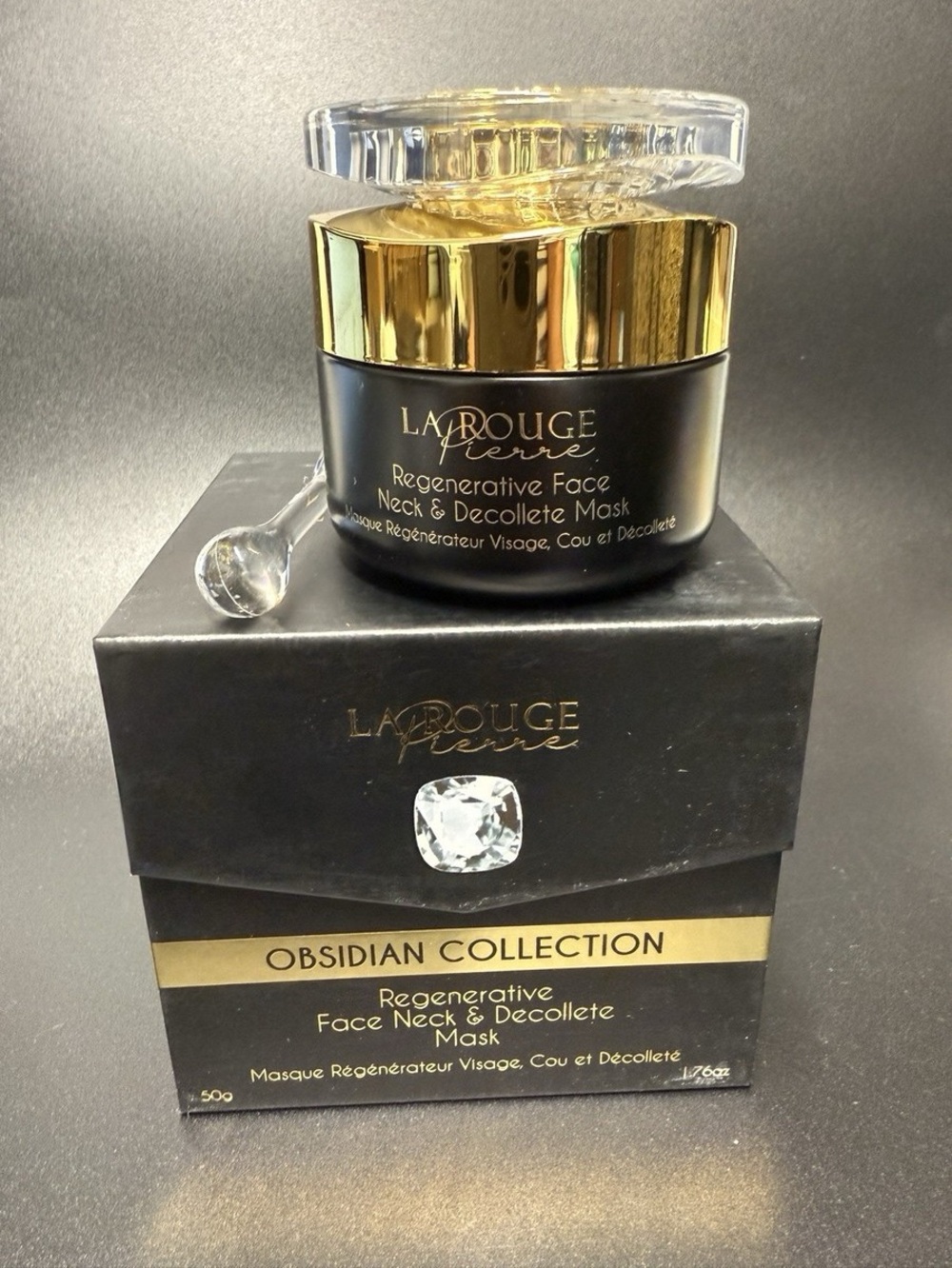 Obsidian Collection Regenerative Face, Neck & Décolleté Mask — Black